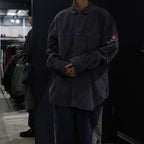OVERDYE CORD DESIGN BIG SHIRT #CHARCOAL [CES24SH04]