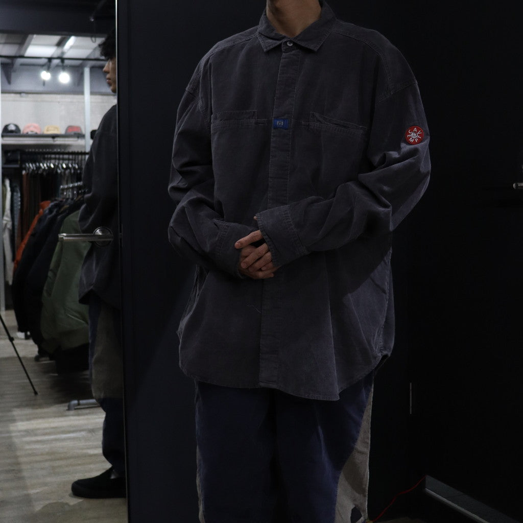 OVERDYE CORD DESIGN BIG SHIRT #CHARCOAL [CES24SH04]