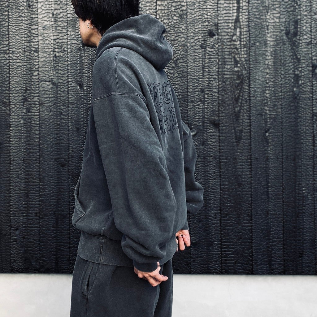 WASHED MIDDLE WEIGHT PULLOVER HOODED SWEAT SHIRT #GRAY [26SS-WMC-SS05]