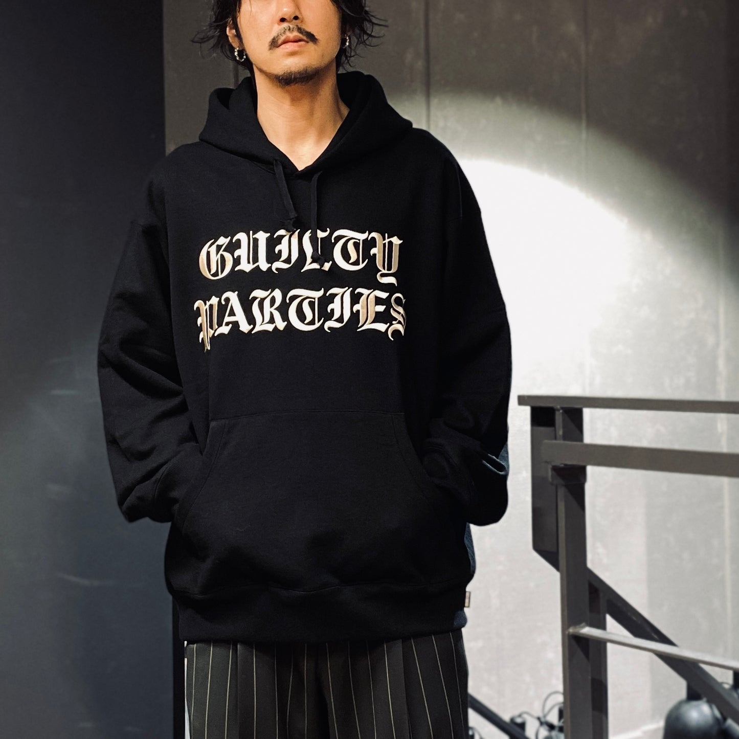 HEAVY WEIGHT PULLOVER HOODED SWEAT SHIRT -TYPE 3- #BLACK [23FW-WMC-SS04]