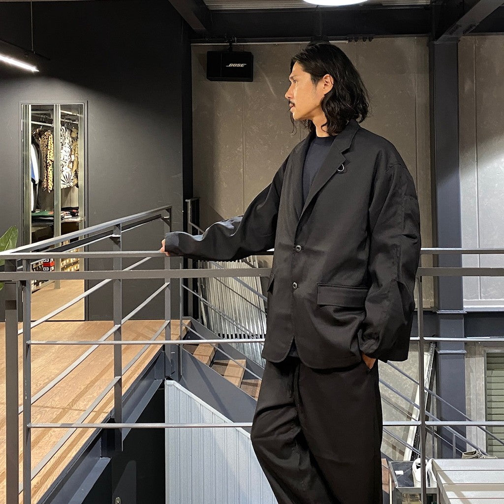 TECH LOOSE 2B JACKET POLISAGE #BLACK [BJ-57024W]