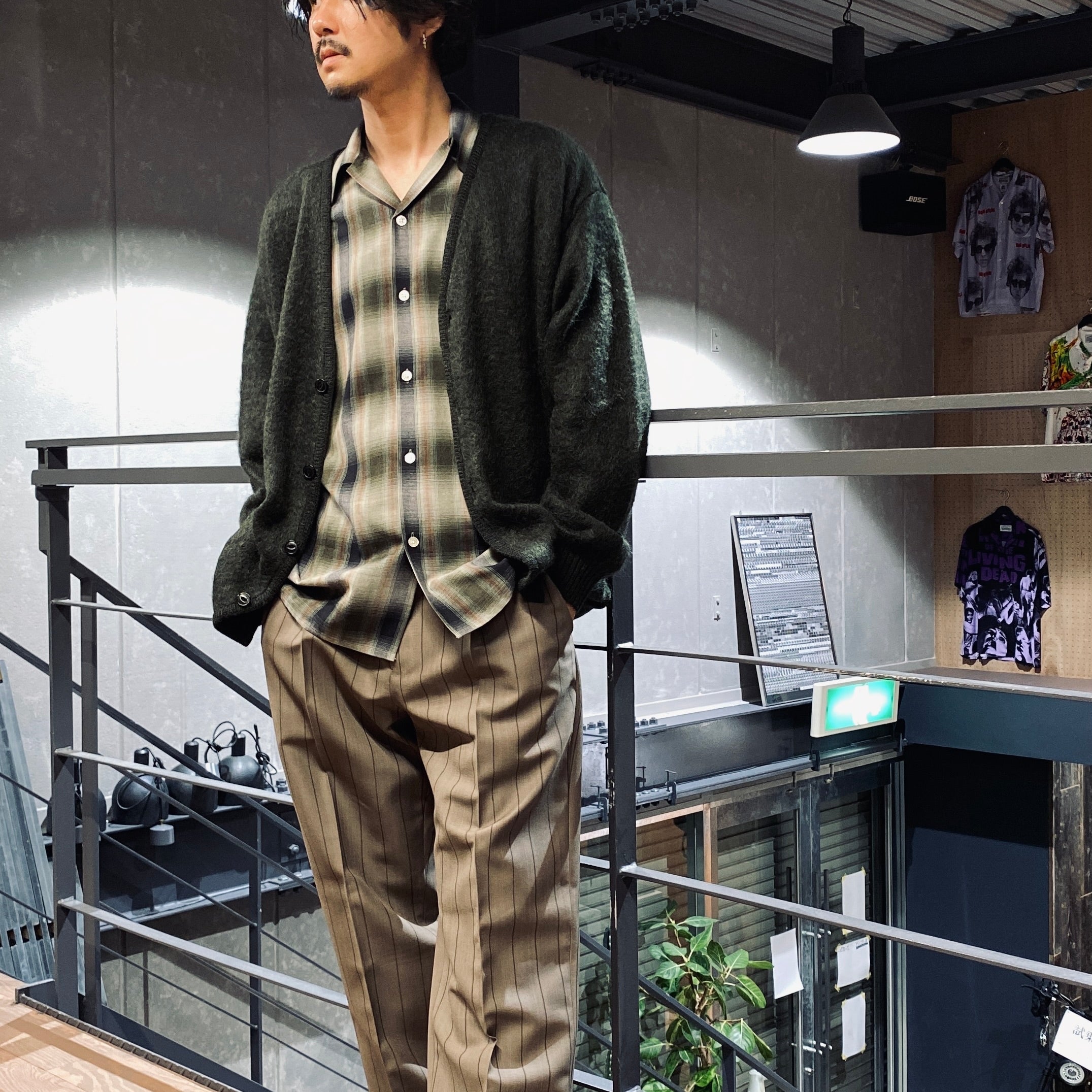 MOHAIR CARDIGAN -TYPE 1- #GREEN [23FW-WMK-KN07]