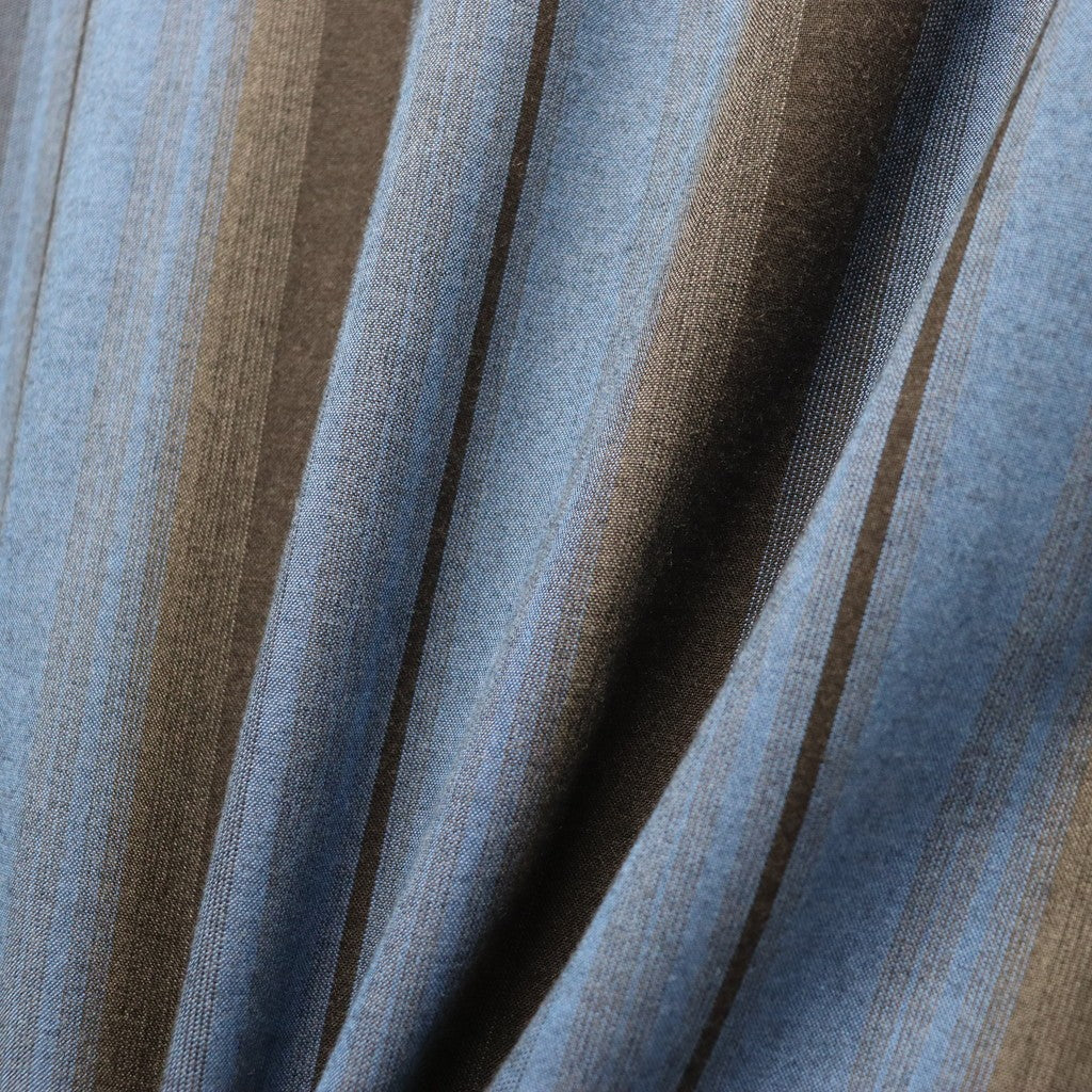 OMBRE STRIPED OPEN COLLAR SHIRT L/S #BLUE [26SS-WMS-OC13]