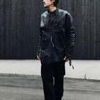 Rustic Edged Easy Rider's (VEGETABLE TANNING PIG LEATHER) #BLACK [M-P1-LW3]