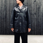 LEATHER COAT ( TYPE-2 ) #BLACK [26FWE-WMO-CO02]
