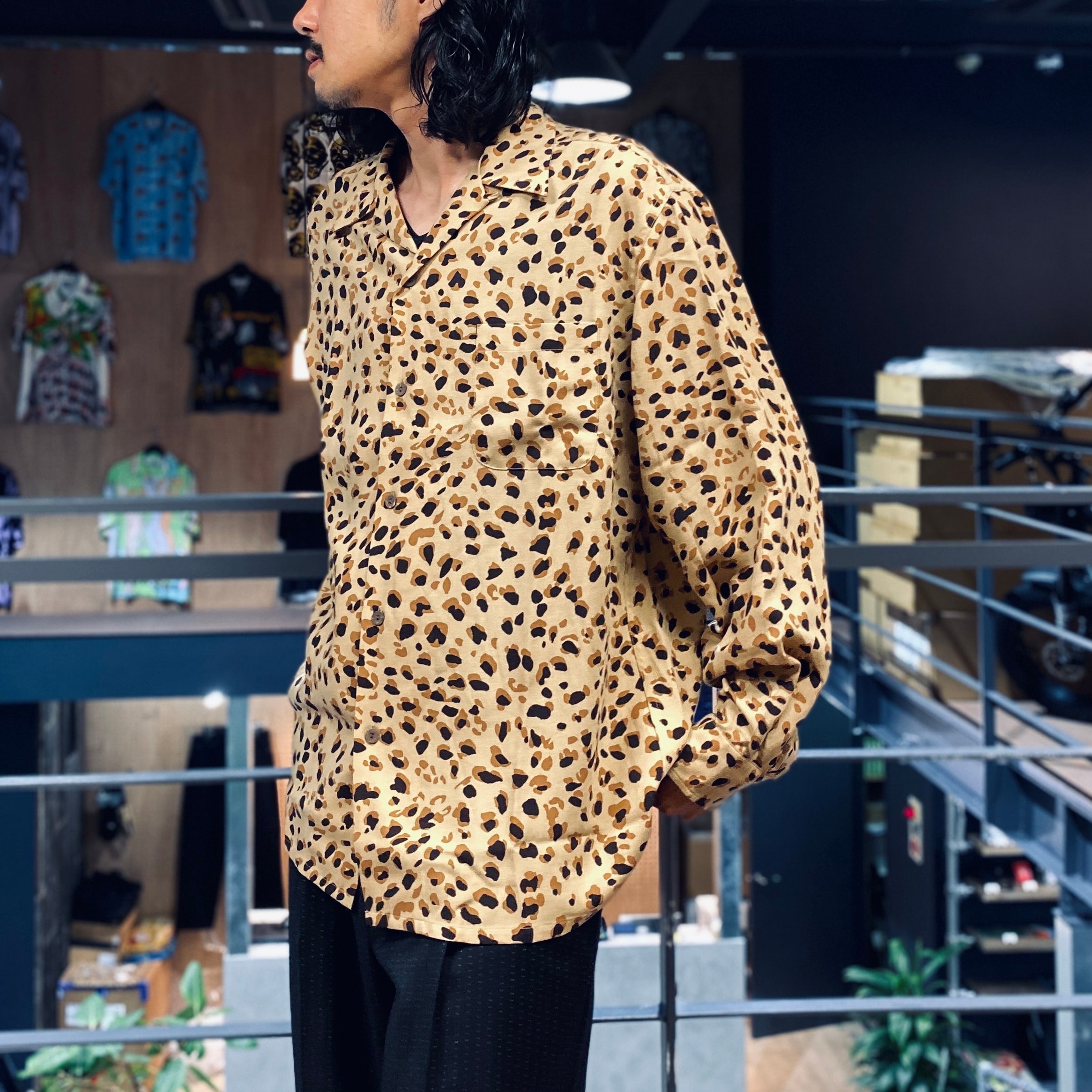 HAWAIIAN SHIRT L/S -TYPE 3- #BEIGE [23FW-WMS-HI06]