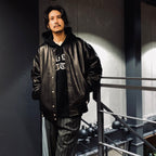 LEATHER VARSITY JACKET -A- -TYPE 2- #BLACK [23FW-WMO-BL03]