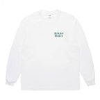WASHED HEAVY WEIGHT CREW NECK LONG SLEEVE T-SHIRT ( TYPE-2 ) #WHITE/GREEN [26SSE-WMT-LT05]