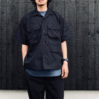 TECH MULTI TOOL POCKET SHIRT S/S SOLID #BLACK [BE-86026]