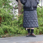 MILITARY SNAP BUTTON DOWN SKIRT（SOFT SHELL） #BLACK [TAION-W150LSSKML-1]