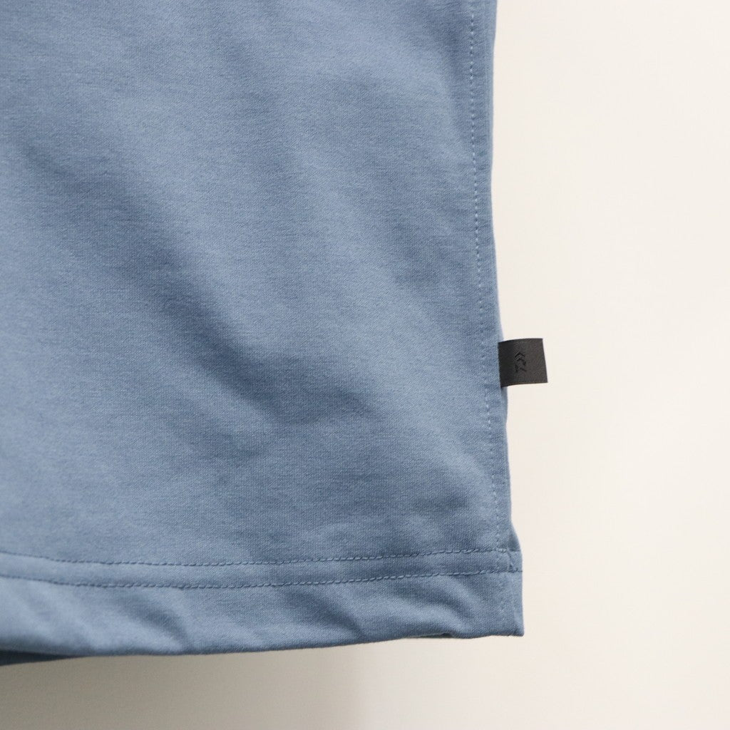 TECH DRAWSTRING S/S TEE #SMOKE BLUE [BE-35026]