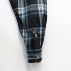 PENDLETON | WOOL OMBRE CHECK OPEN COLLAR SHIRT L/S ( TYPE-3 ) #BLUE / WHITE [26FW-WMS-PE03]