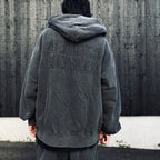 WASHED MIDDLE WEIGHT FULL ZIP HOODED SWEAT SHIRT #GRAY [26SS-WMC-SS04]