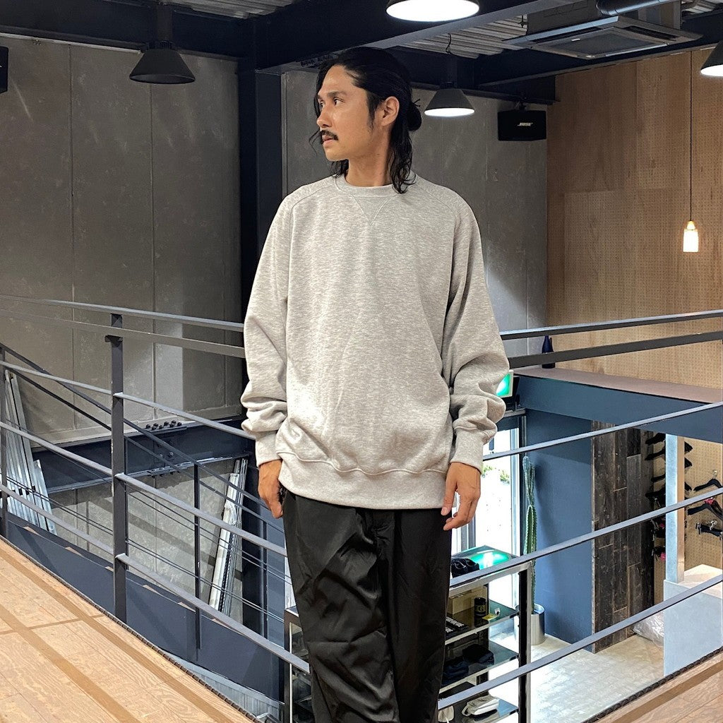 TECH SWEAT CREW FREEDOM SLEEVE #TOP GRAY [BE-51024W]