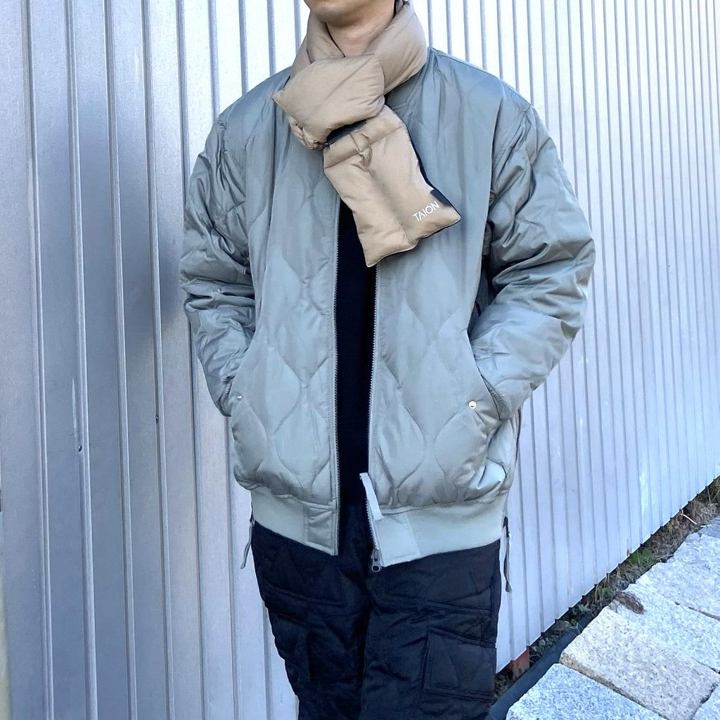 WORK DOWN SCARF #S.BEIGE [TAION-201WK]