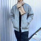 WORK DOWN SCARF #S.BEIGE [TAION-201WK]