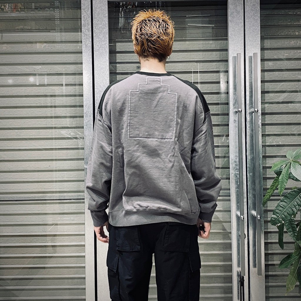 PANEL SHOULDER CREW NECK #CHARCOAL [CES26CS10]