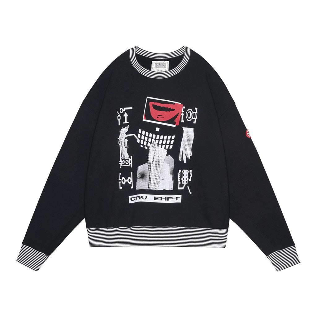 LIPS DISPLAY CREW NECK BLACK #BLACK [CES28CS04]