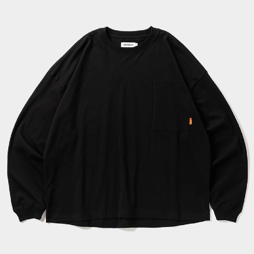 LABEL LOGO L/S T-SHIRT #Black [SS26-T02] - cocorozashi 三重県