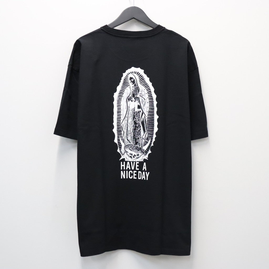WASHED HEAVY WEIGHT CREW NECK T-SHIRT ( TYPE-1 ) #BLACK/WHITE [26FWE-WMT-WT01]