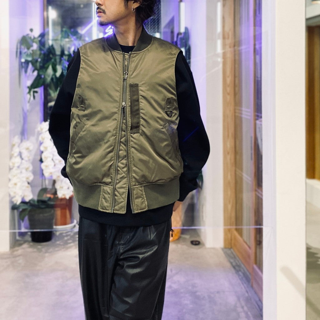 TECH 2WAY MA-1 DOWN JACKET #BROWNKAHKI [BW-40025W]