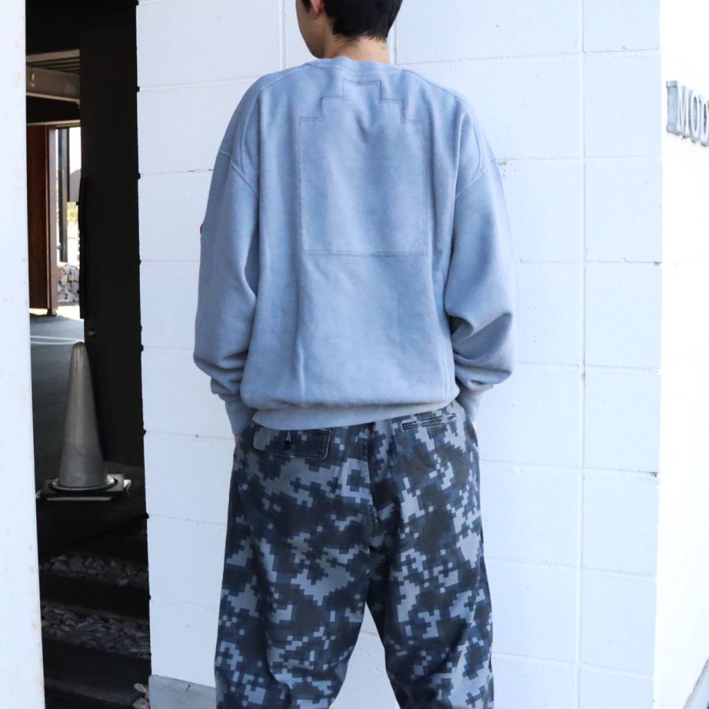 OVERDYE PANEL SHOULDER CREW NECK #GREY [CES30CS10]