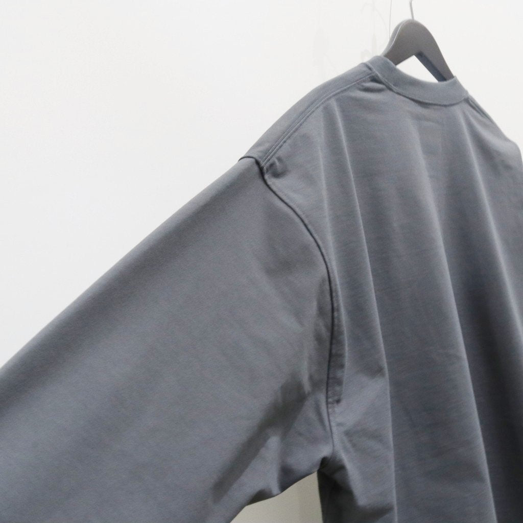 TECH DRAWSTRING L/S TEE #CHARCOAL [BE-40025]
