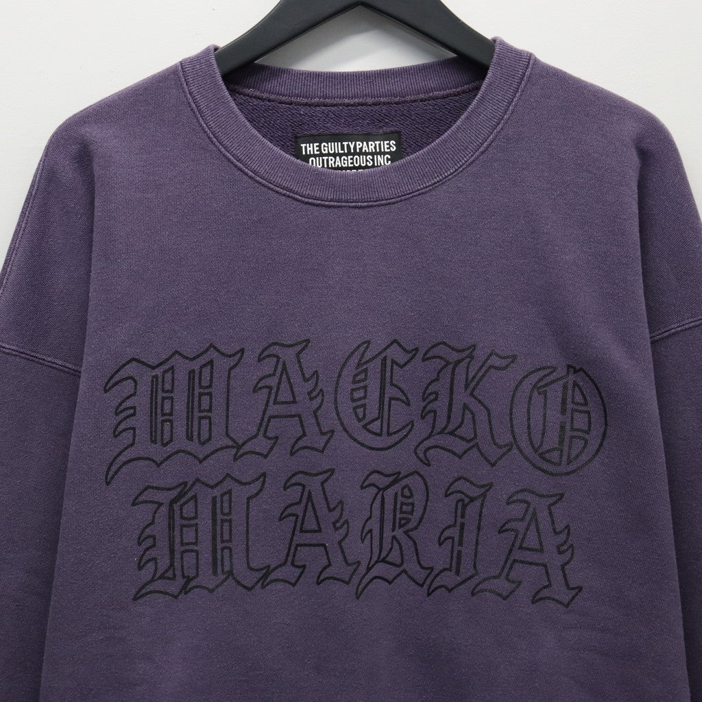 WASHED MIDDLE WEIGHT CREW NECK SWEAT SHIRT #PURPLE [26SS-WMC-SS06]