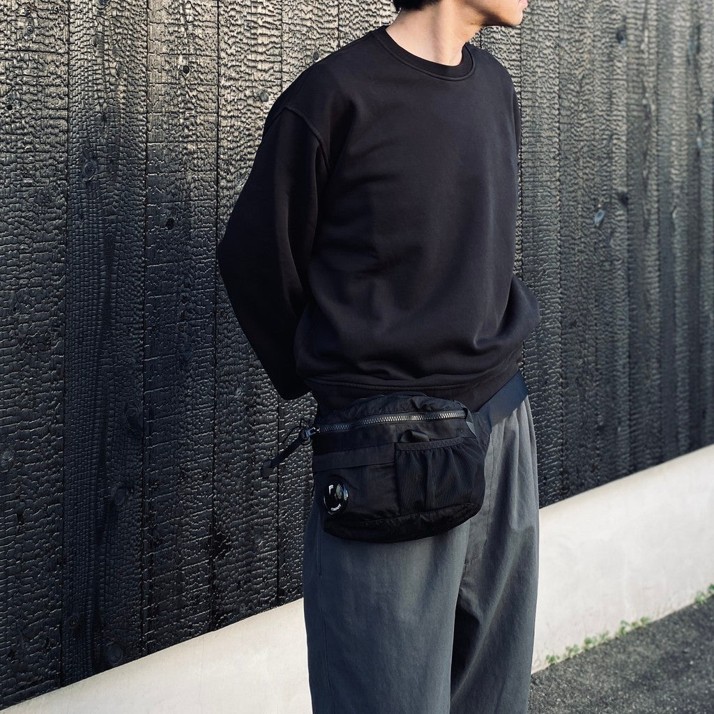 NYLON B LENS WAISTBAG #BLACK 999 [20CMAC043A-005269G