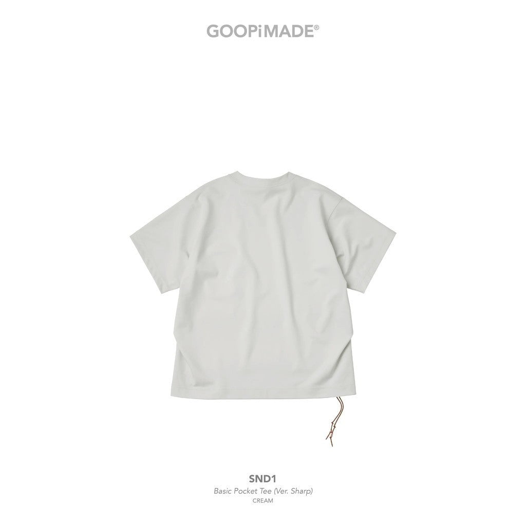 SND1 - Basic Pocket Tee (Ver. Sharp) #Cream [GOOPI-26SS-APR-01]