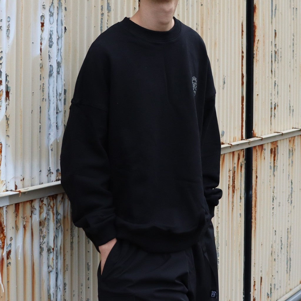 TIGER MATCH EMBLEM CREW SWEAT #Black [25FW_SW04] – cocorozashi