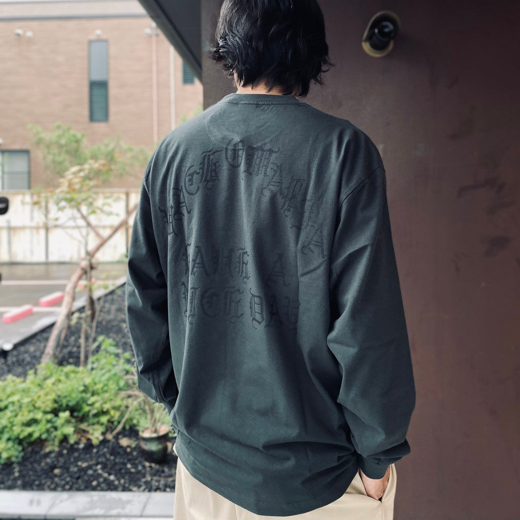 WASHED HEAVY WEIGHT CREW NECK LONG SLEEVE T-SHIRT ( TYPE-1 ) #D