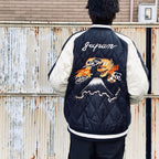 REVERSIBLE 「SKAJAN」 DOWN JACKET #BK×OFF / BK×D.PURPLE [TAION-JK04JS-N1]