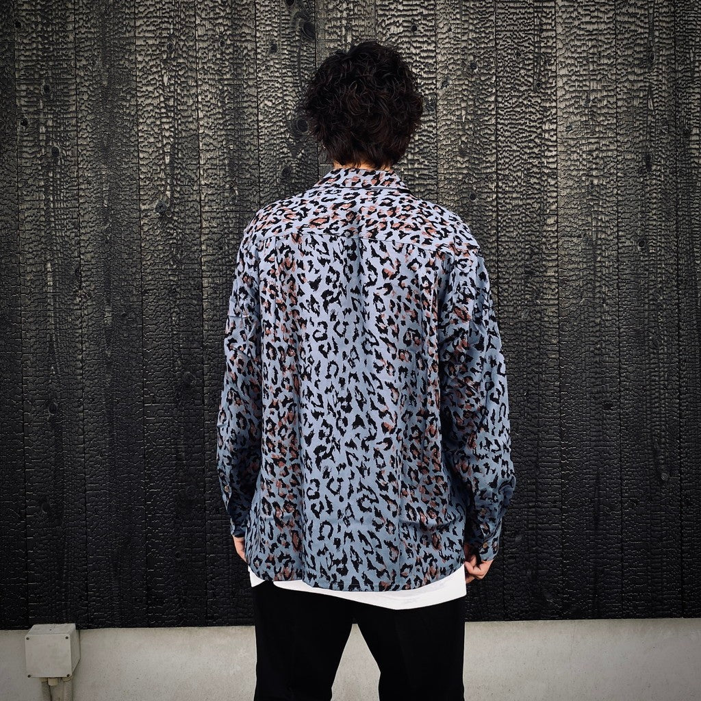 夏威夷長袖襯衫（3 型）#L-紫色 [25FW-WMS-HI03]