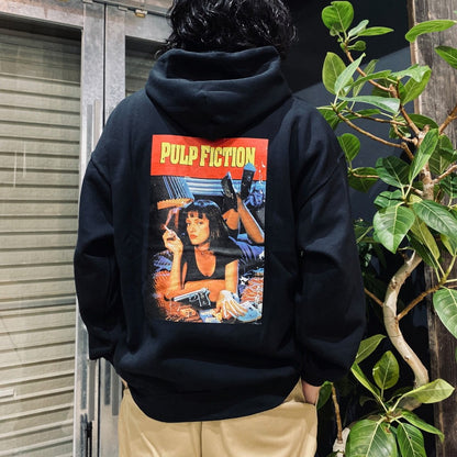 PULP FICTION | PULLOVER HOODED SWEAT SHIRT ( TYPE-1 ) #BLACK [PF-WM-SS08]