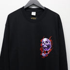 56 TATTOO STUDIO | WASHED HEAVY WEIGHT CREW NECK LONG SLEEVE T-SHIRT #BLACK [56TS-WM-LT04]