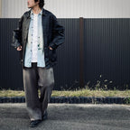 PAINT STAINED CHAMBRAY SHIRT, VENT HOLES #AGED INDIGO [BW252-PSCSV]