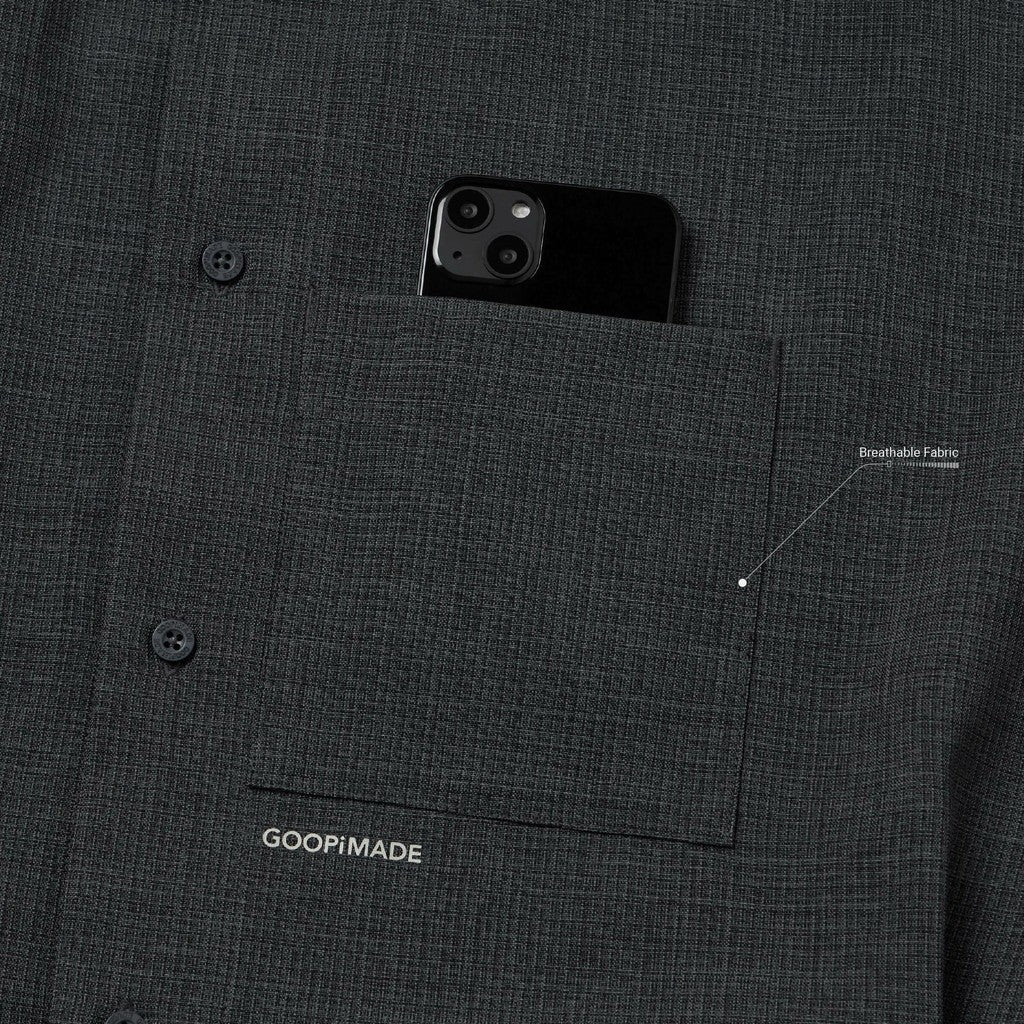 「GNV-S1」 SOFTBOX Oversized Strap Shirt #GRAY [GOOPI-24SS-APR-03]