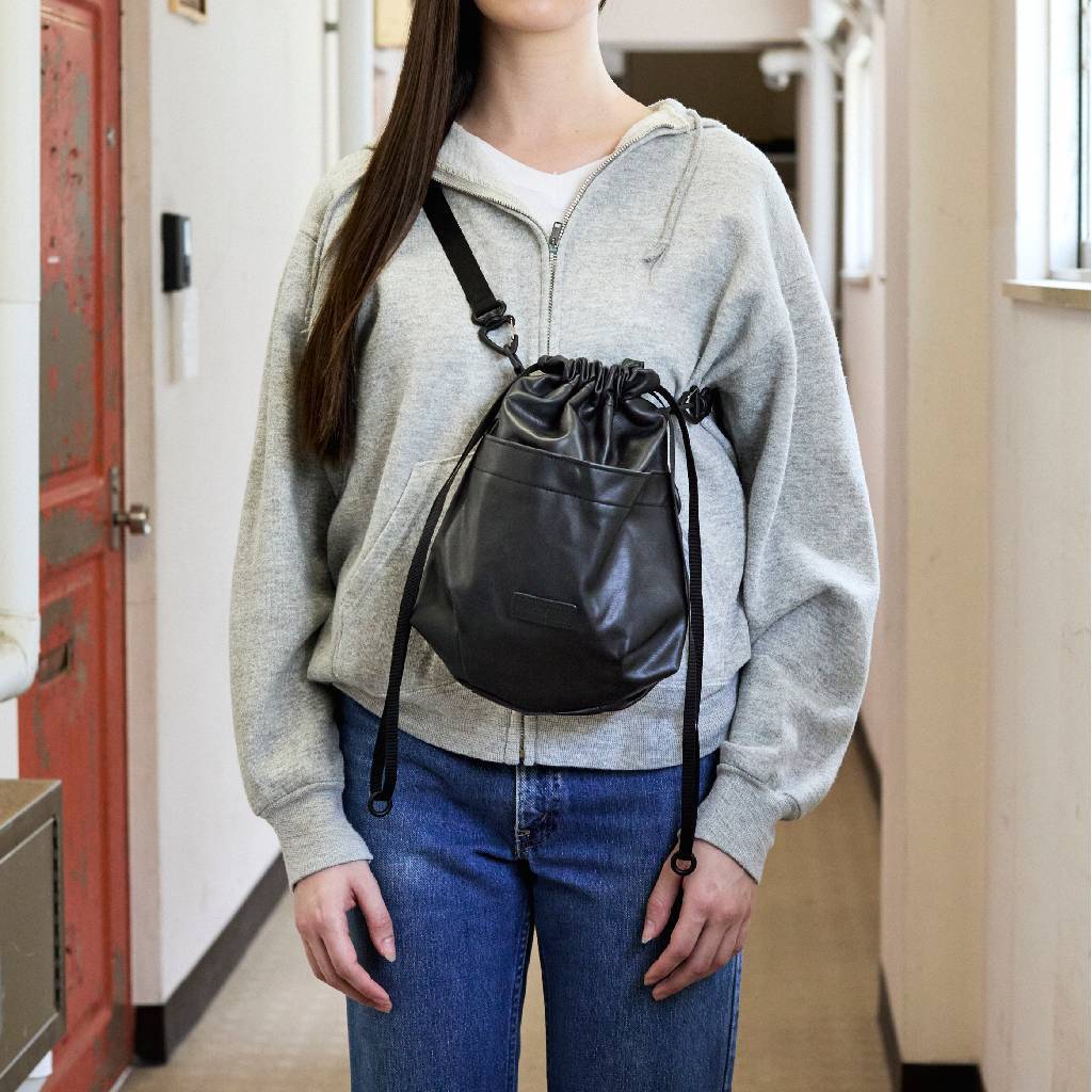 DRAW STRING BAG (LE) #BLACK [BCL-114]