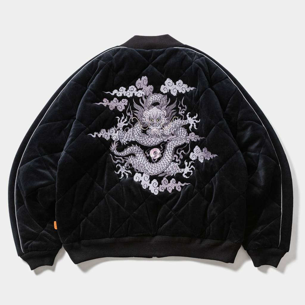 DELUXE | VELOUR SOUVENIR JKT #Black [20TH-JK03]