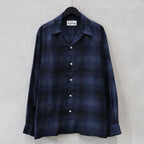 OMBRE CHECK OPEN COLLAR SHIRT L/S (TYPE-4) #BLUE [24FW-WMS-OC04]
