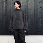 Classic Shaggy Knit Jumper (FUR KNIT) #CHARCOAL [M-P4-KW3]