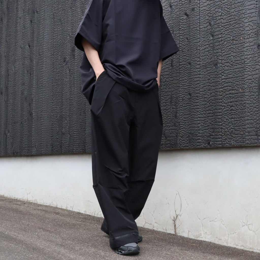 WX-P1 Zip-Extentsion Wide Trousers #Black [GOOPI-26SS-MAY-01]