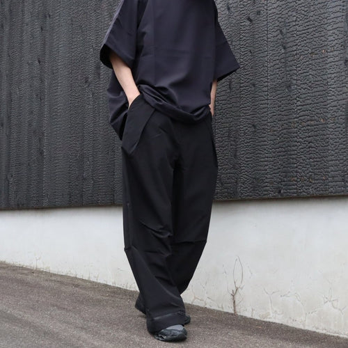 WX-P1 Zip-Extentsion Wide Trousers #Black [GOOPI-26SS-MAY-01]