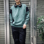 SIDE COLOR CREW NECK #GREEN [CES26CS05]