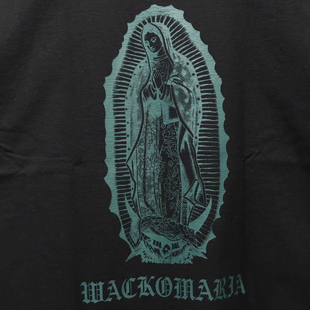 WASHED HEAVY WEIGHT CREW NECK T-SHIRT ( TYPE-2 ) #BLACK/GREEN [26SSE-WMT-WT02]