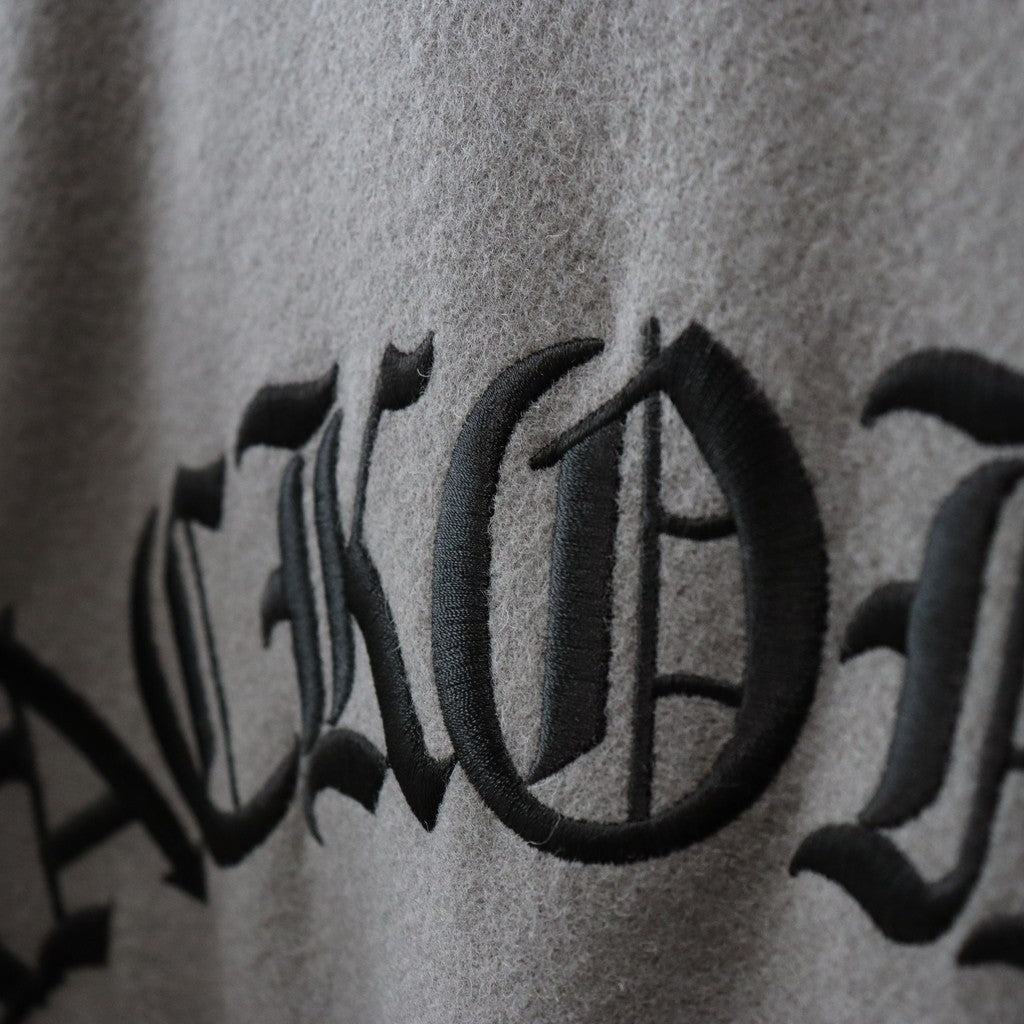 LEATHER VARSITY JACKET -B- (TYPE-2) #GRAY [24FW-WMO-BL16]