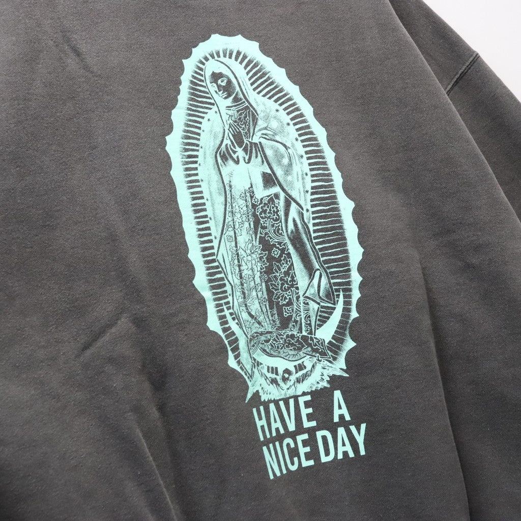 WASHED MIDDLE WEIGHT CREW NECK SWEAT SHIRT ( TYPE-3 ) #GRAY/GREEN [26FWE-WMC-SS05]