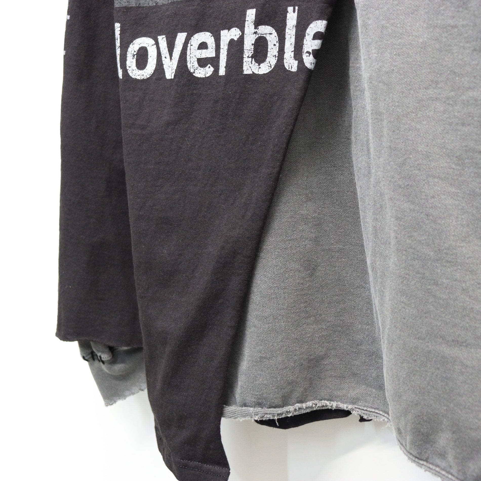 Bootleg Layered Crew Sweat (A MAN'S SHADOW) #AGED BLACK [M-P2-BG3]