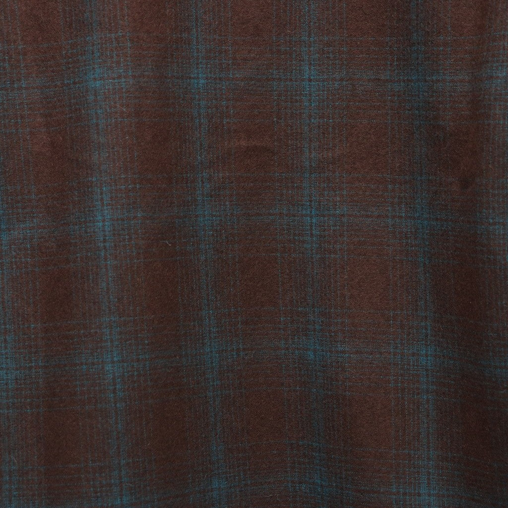 PENDLETON | WOOL OMBRE CHECK OPEN COLLAR SHIRT L/S ( TYPE-3 ) #BROWN-BLUE [25FW-WMS-PE03]